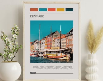 Løkken Denmark Poster: Modern Scandinavian Illustration - Etsy