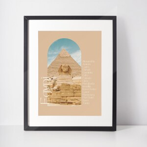 Egypt - Travel Poster, Vivid Arched Travel Poster, Digital Download, Digital Travel Poster