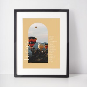 Turkey - Travel Poster, Vivid Arched Travel Poster, Digital Download, Digital Travel Poster