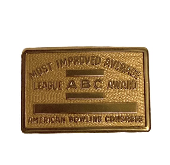 Vintage American Bowling Conference ABC Belt Buck… - image 1