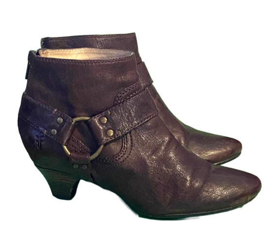 Vintage Frye Steffi Harness Bootie Leather Ankle … - image 4