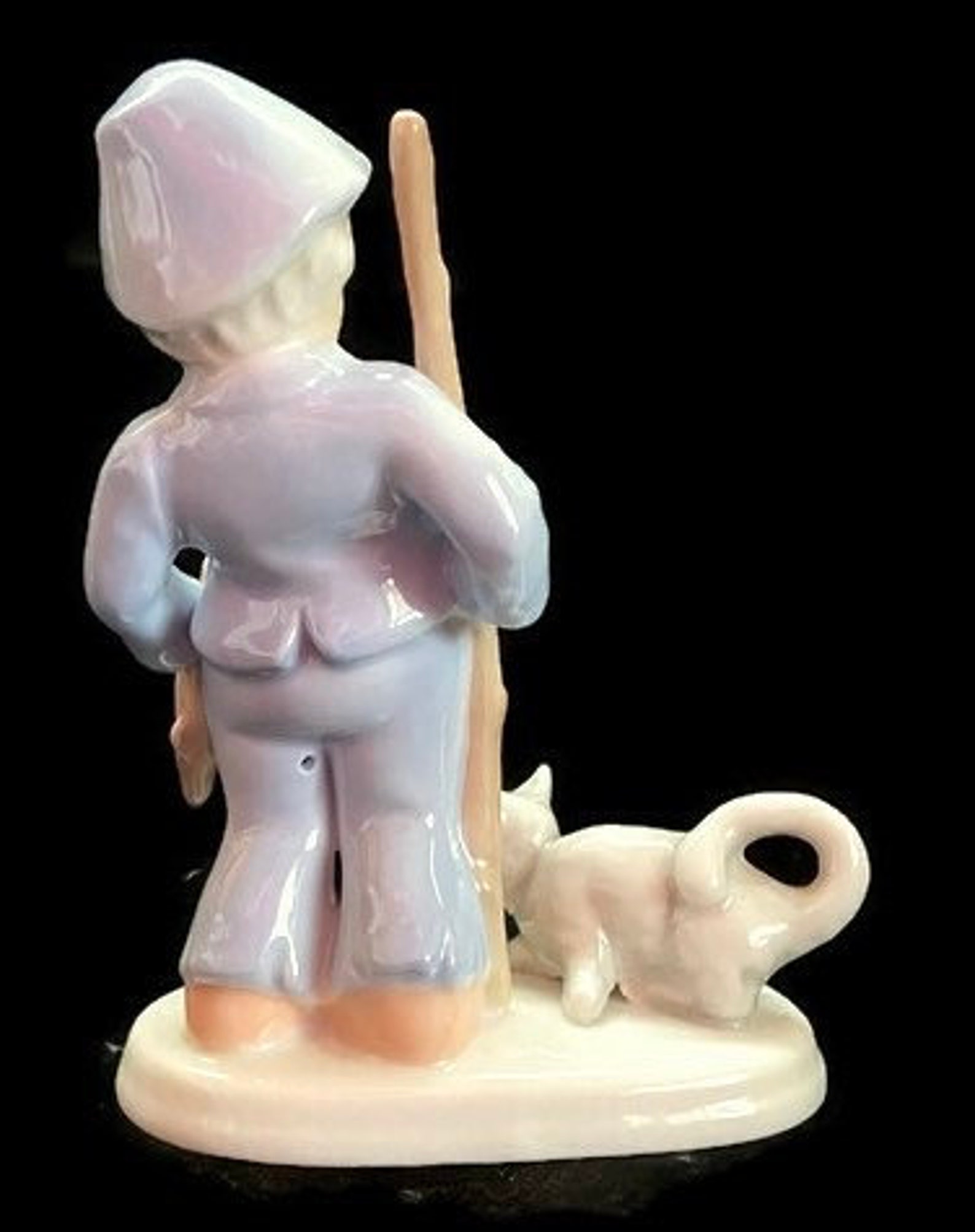 Vintage Enterprise Exclusive Porcelain Boy & Cat Fishing Etsy