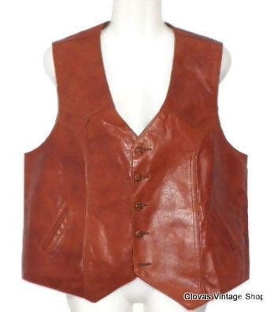 Vintage 80s Angel Skin Nappa Leather By Grais Vest L - Red Leather Vest Vintage 80s Angel Skin Nappa Leather By Grais Vest L - Red Leather Vest