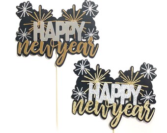 New year cake topper | Etsy