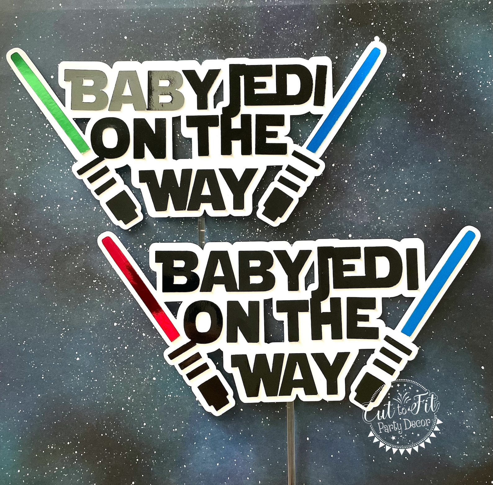 Baby Jedi on the Way Cake Topper Etsy