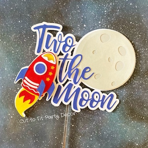 Two the Moon Cake Topper