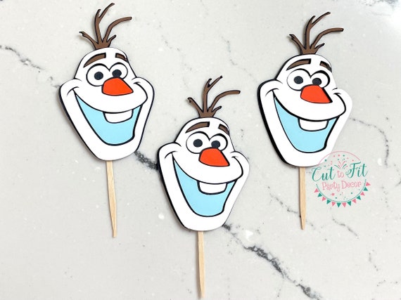 olaf head toppers 6ct etsy