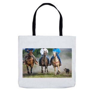 Cowboys and Dogs Tote Bag