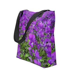 Violet Viola Flowers Tote bag