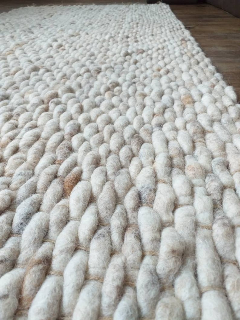 Runner Rug 2x8, Wool and Jute 10' Runner, Custom Floor Runner, Beige Natural Carpet, Long Runner for Hallway/Kitchen, Scandinavian Rug Hygge image 1