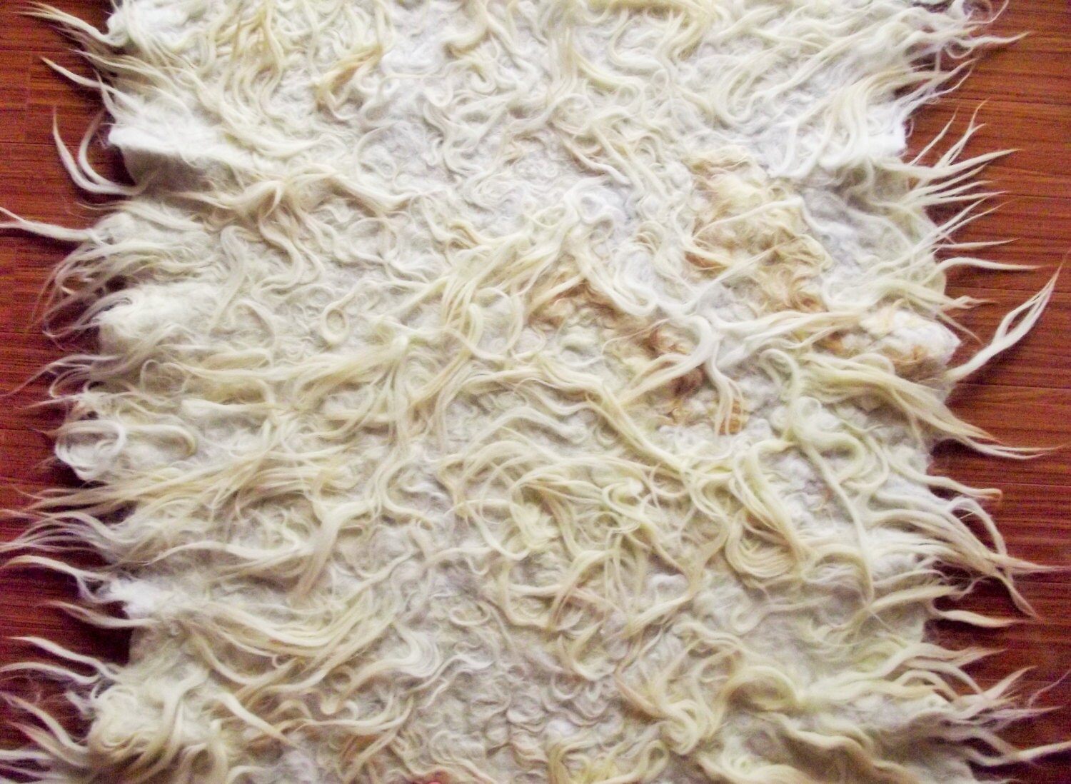 Nokill Sheepskin Rug, Felted Fleece Rug, Eco Fur Rug, Sheep Rug, Vegetarian Throw, Felt Accent