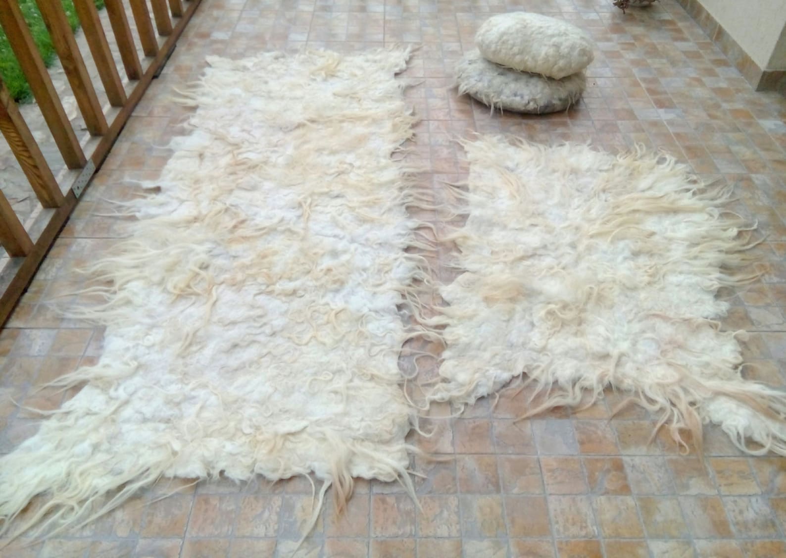 Nokill Sheepskin Rug, Felted Fleece Rug, Eco Fur Rug, Sheep Rug, Vegetarian Throw, Felt Accent