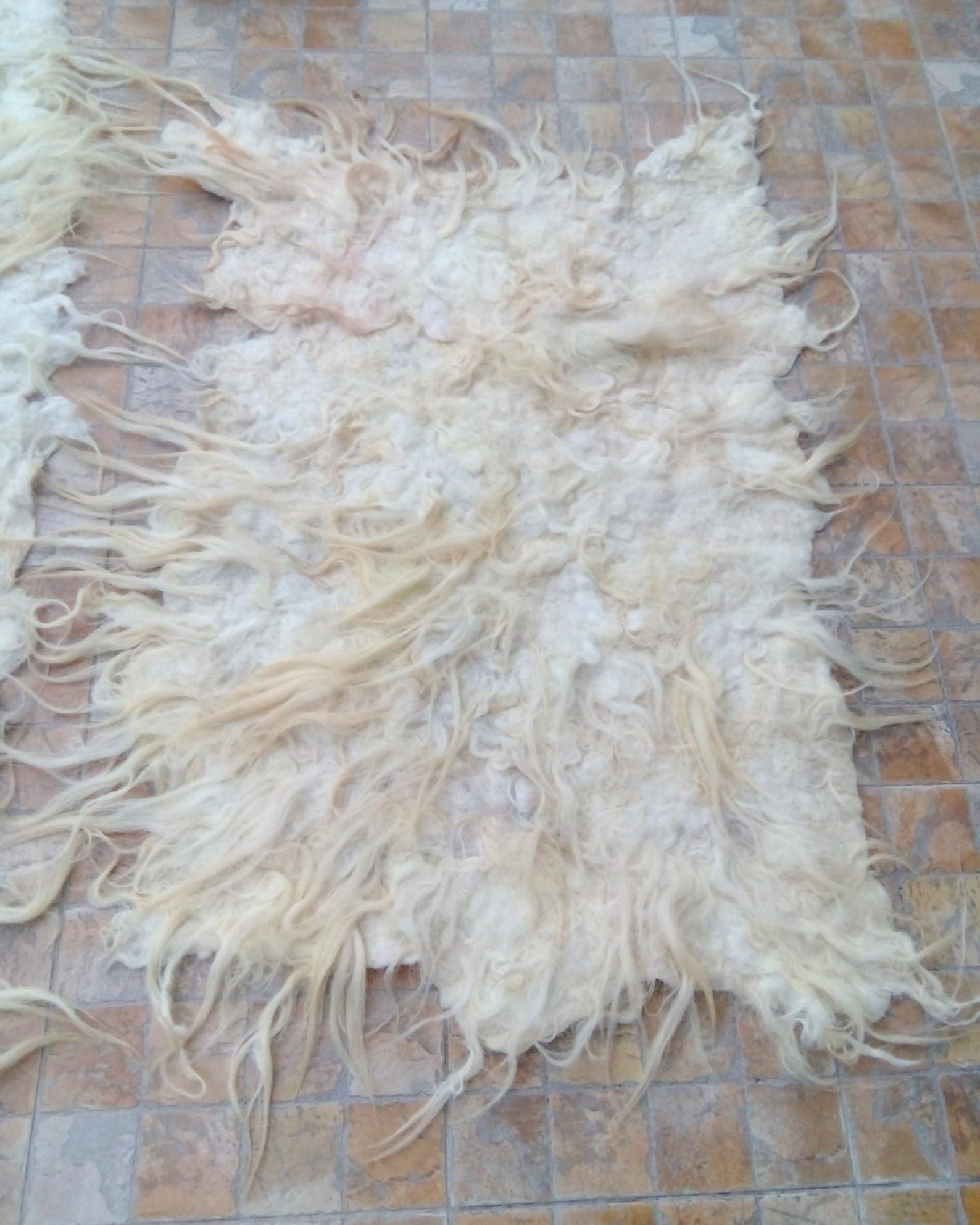 Nokill Sheepskin Rug, Felted Fleece Rug, Eco Fur Rug, Sheep Rug, Vegetarian Throw, Felt Accent