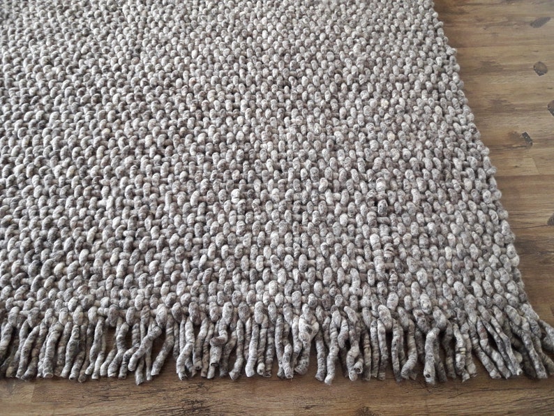 Wool Rug 8x10/ Gray Handwoven Area Rug/ Scandinavian Wool Rug/ Etsy