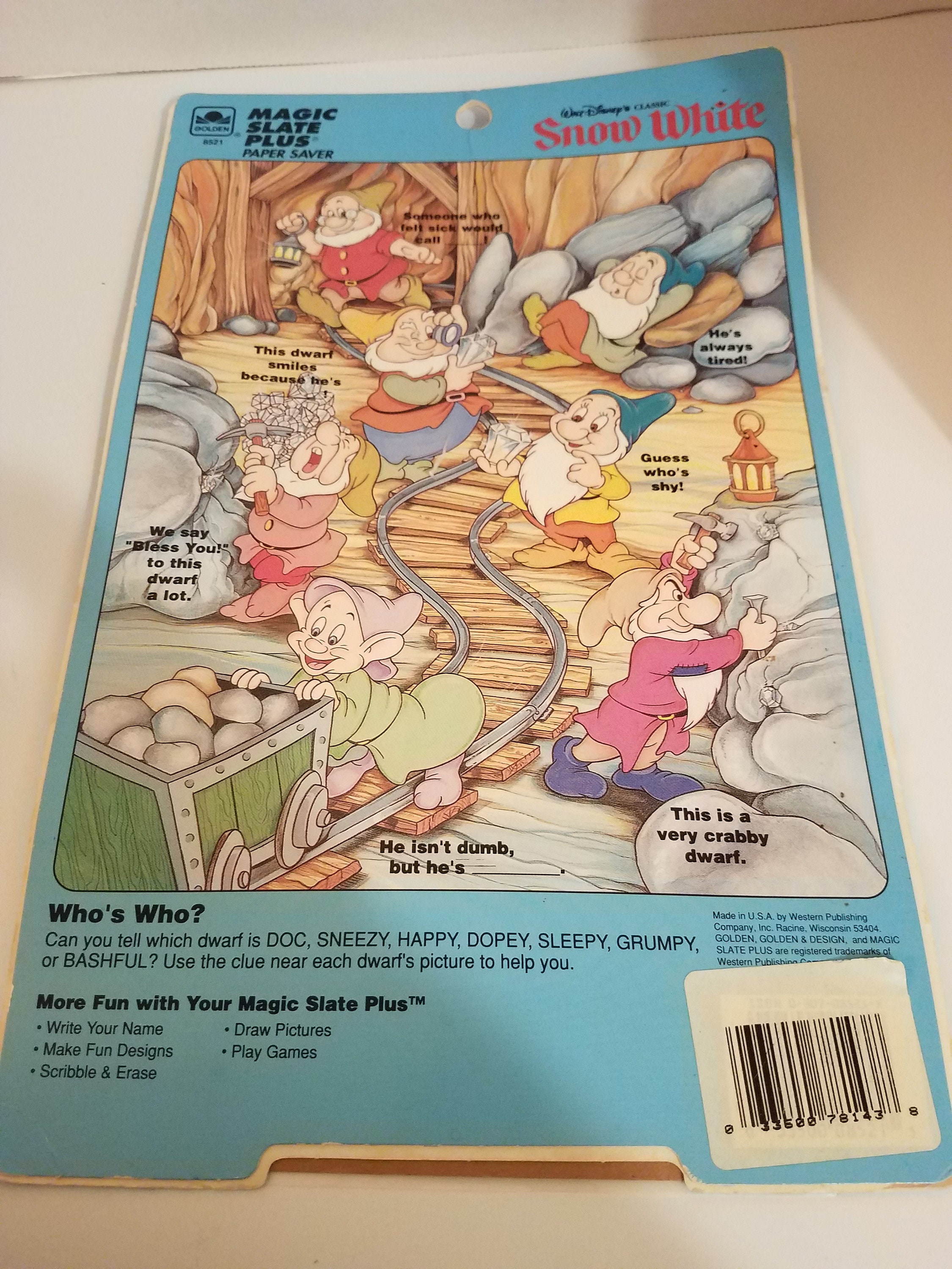 set of 3 vintsge 1980s magic slate paper savers Mattel's Barbie and  Disney's Snow White 80s toys 80s games