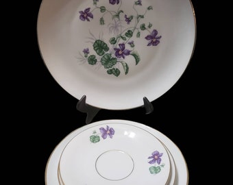 H&C Bavaria Germany Heinrich violets fine China various plates