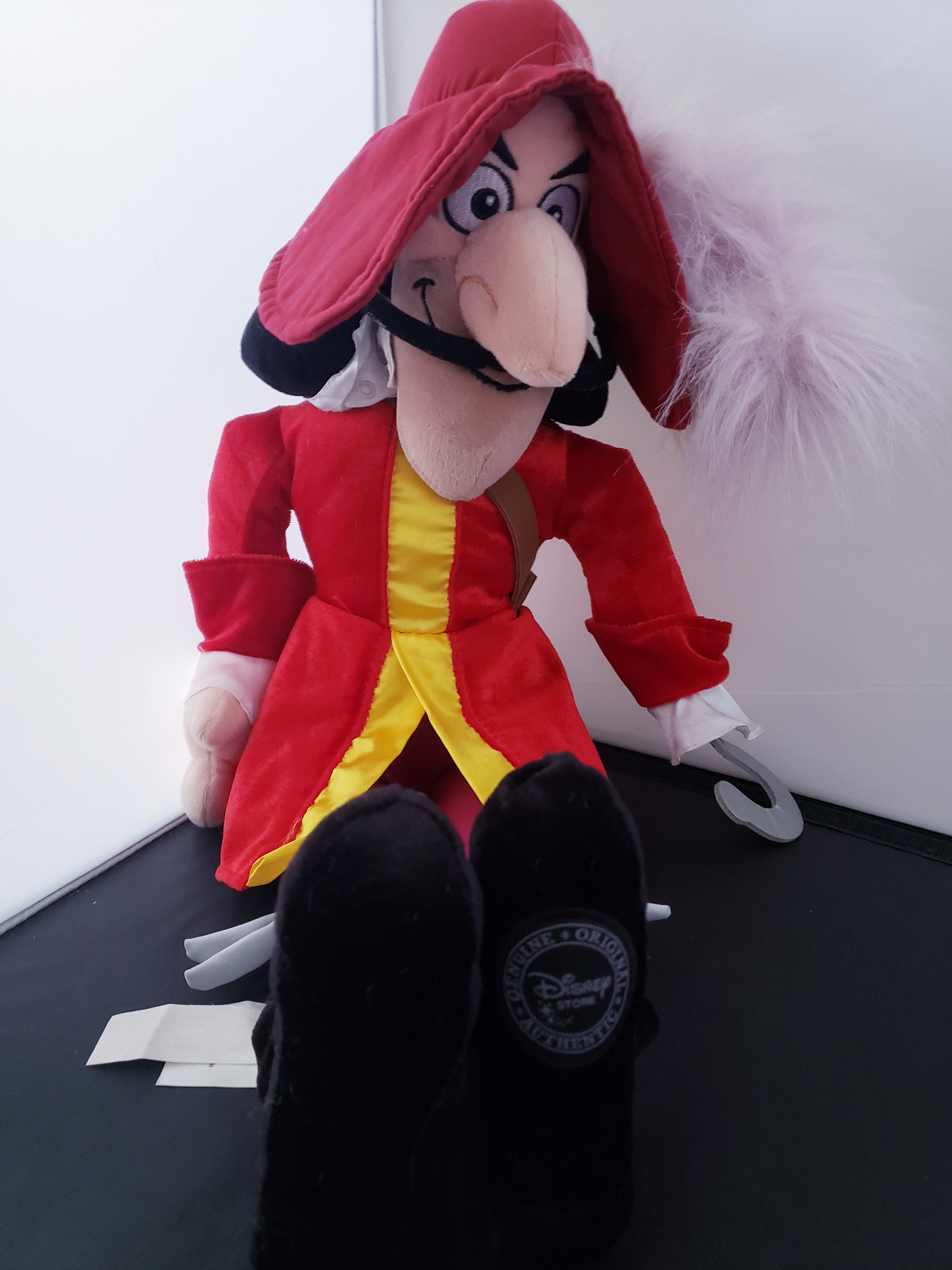 Vintage Disney store captain hook from peter pan stuffed animal doll
