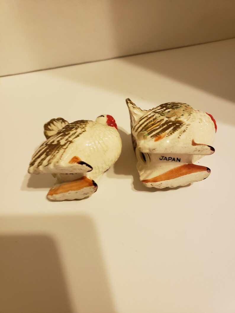 Vintage 1930s Turkey china salt and pepper shakers Thanksgiving