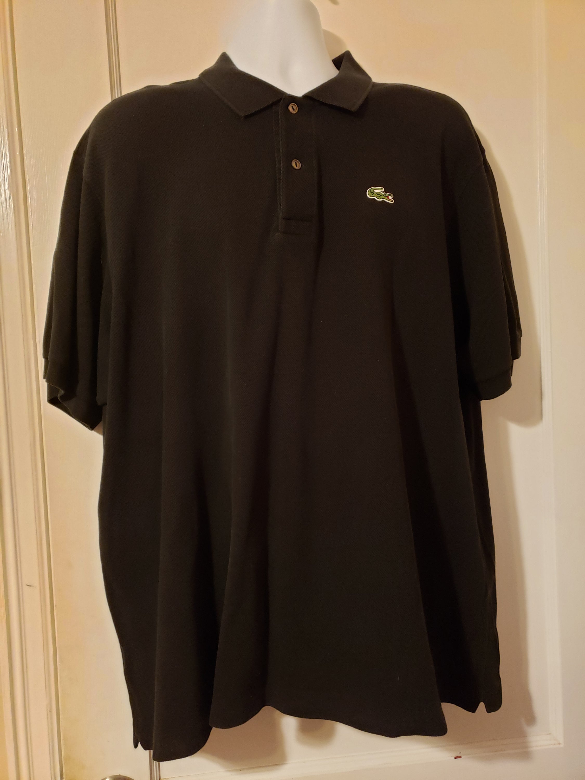 Vintage Lacoste France mens size x-large black polo shirt