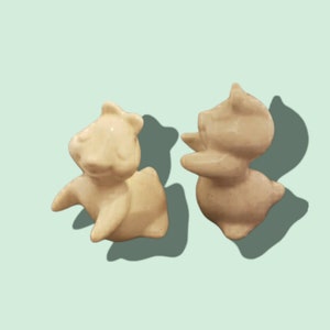 Vintage valentine chipmunks white ceramic salt and pepper shakers unique salt pepper shakers