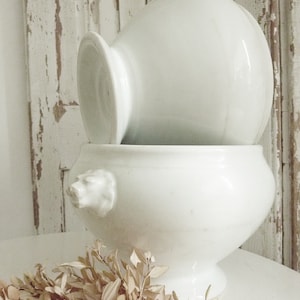 Magical big soup tureen with lions&#39; heads...CHARMANT!