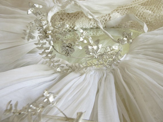 Lovely antique bridal jewelry set, Tiara/Diadem/Cr