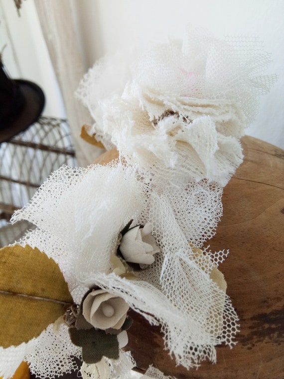 Lovely antique bridal hair wreath, flower wreath,… - image 5
