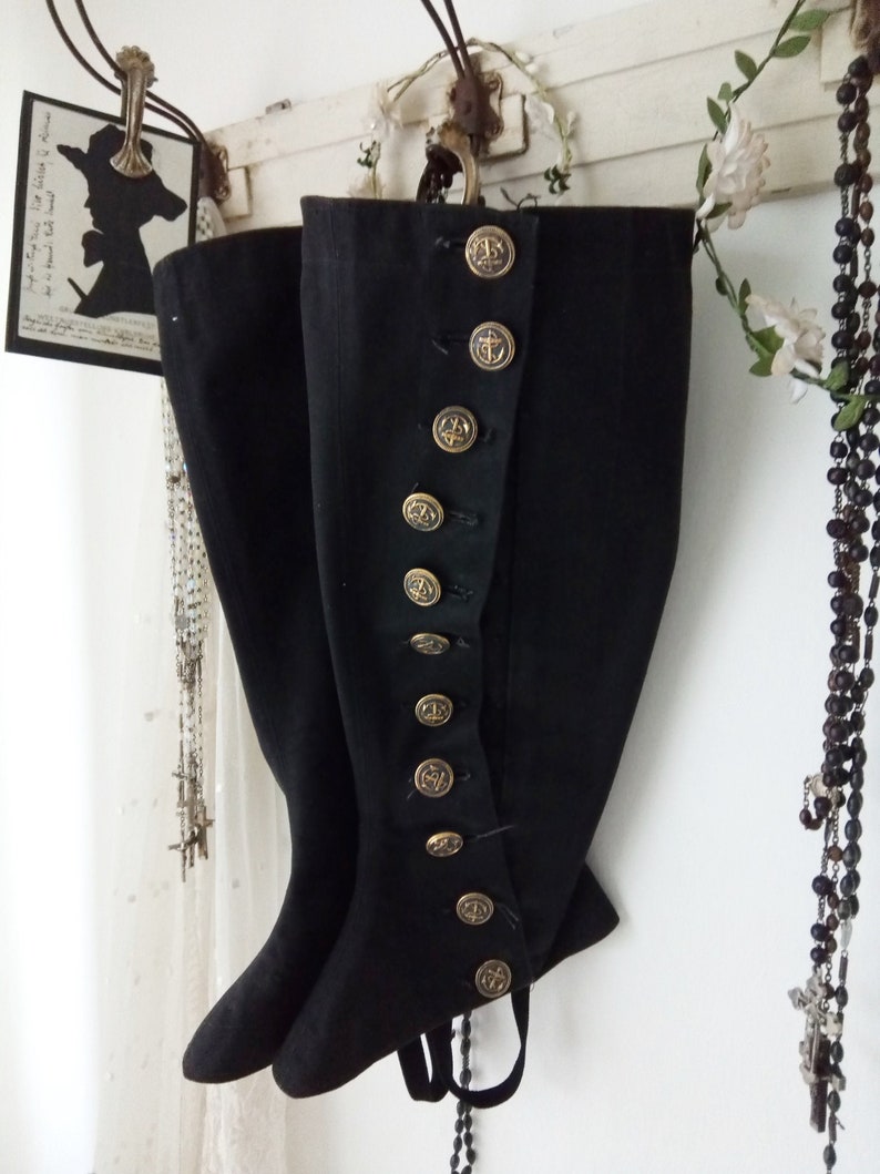 Antique spats gaiters spatterdashes vintage victorian Etsy