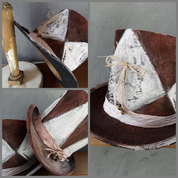 Antique Top Hat, Claque Hat, 1900, Circus Hat, Cos