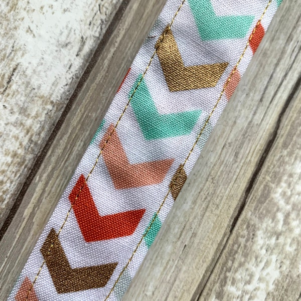 Chevron Wristlet Keychain | Key Fob Wristlet | Fabric Keychain | Wrist Lanyard