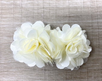 Ivory Flower Hair Clip Bridesmaid Flower Girl Hair Clip