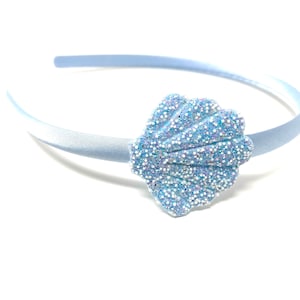 Blue Shell Headband Blue Sparkly Shell Mermaid Headband