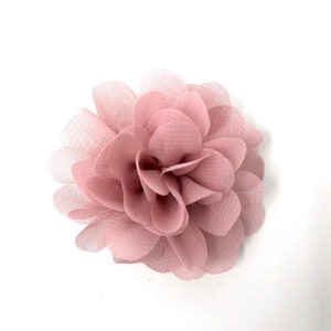 Dusky Pink Chiffon Flower Hair Clip