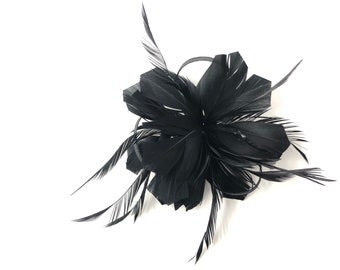 Black Feather Fascinator Ladies Hair Accessory