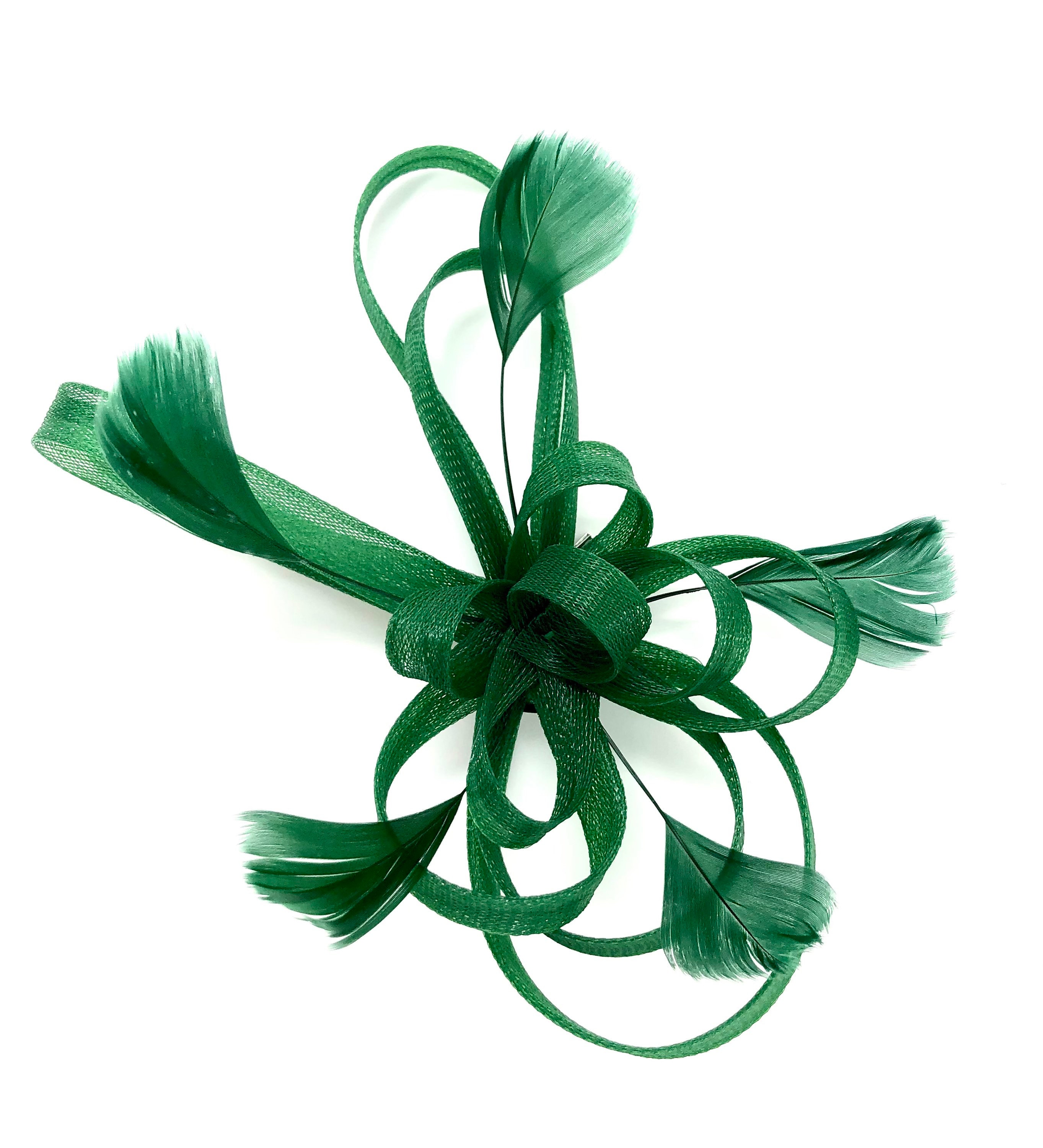 Emerald Green Feather Fascinator Hair Clip - Etsy display picture 1