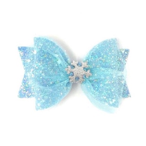 Turquoise Glitter Sparkle Frozen Elsa Inspired Hair Clip Hair Accessory
