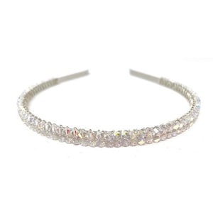Clear AB Swarovski Crystal Bridal Hairband Headband