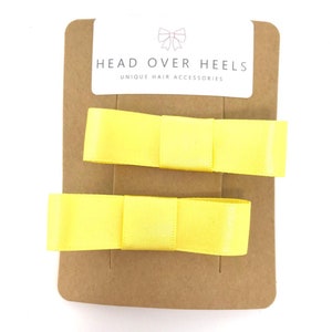 Yellow Bow Hair Clip Spring Summer Hair accessory