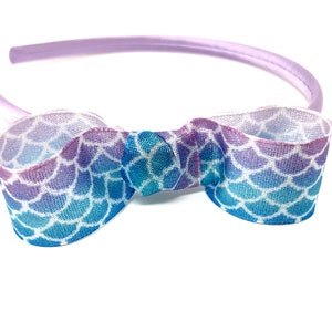 Lilac Mermaid Sparkly Bow headband hairband Fancy Dress Mermaid Hair Accessory