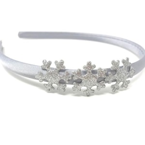 Snöflingehårband Silver Glitter Snöflinge Håraccessoar