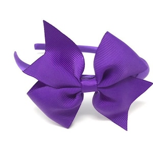 Purple Bow Hairband Girls Accessory