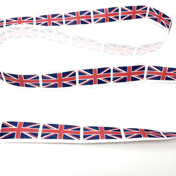 Union Jack Lint Cadeauverpakking Royal Celebrations Brits satijnen lint Cadeaulint 25 mm breed