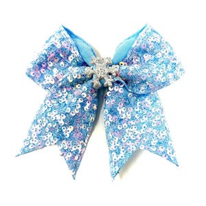 Turquoise Snowflake Hair Clip for Girls – Ice Princess Inspired Glitter Hair Accessory – Winter Fancy Dress, Theatre Trip, World Book Day