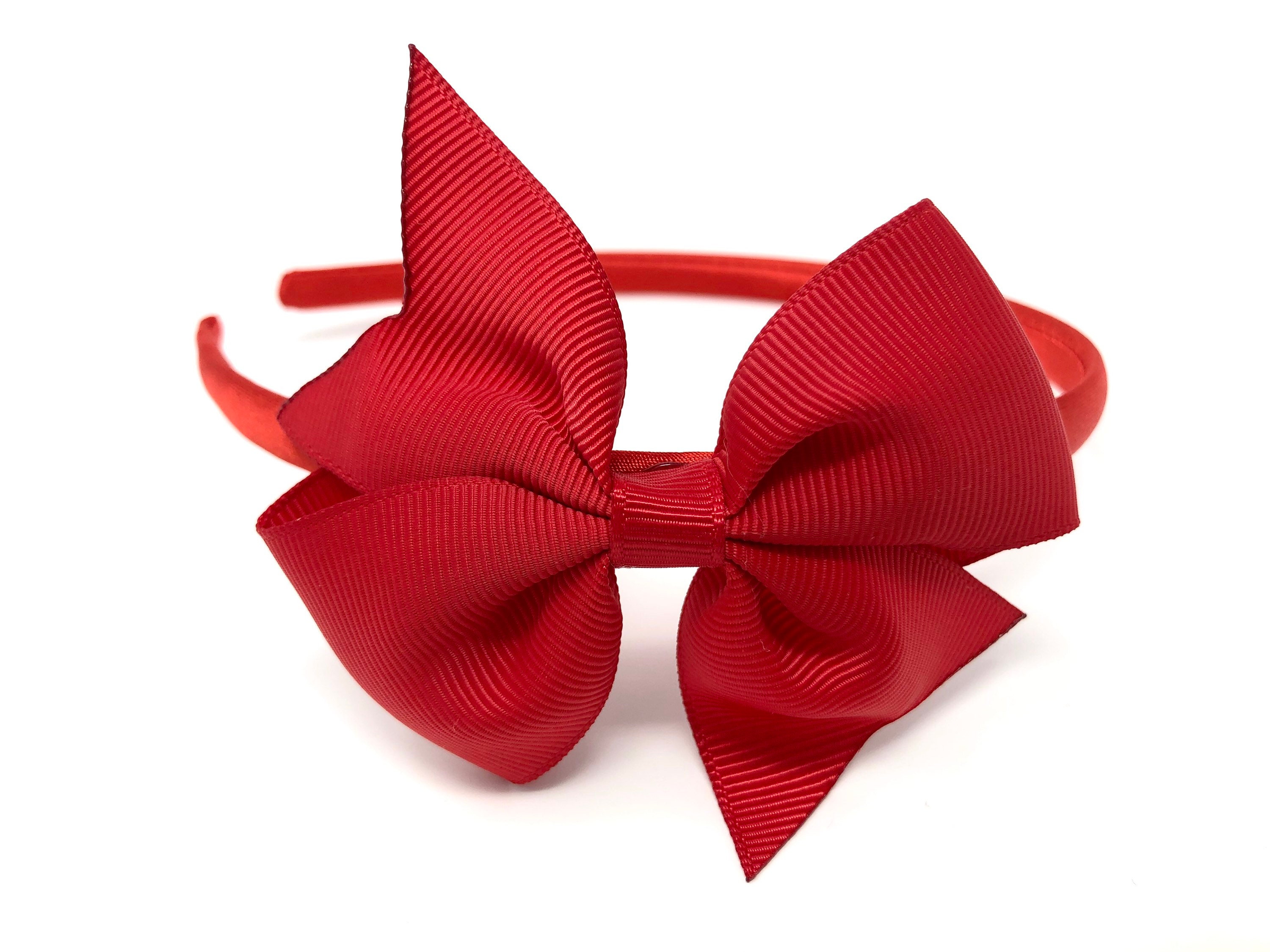 ? red satin bow headband Amazon.com : CÉLLOT Red Bow Headbands for Women Girls Silky  main image 2