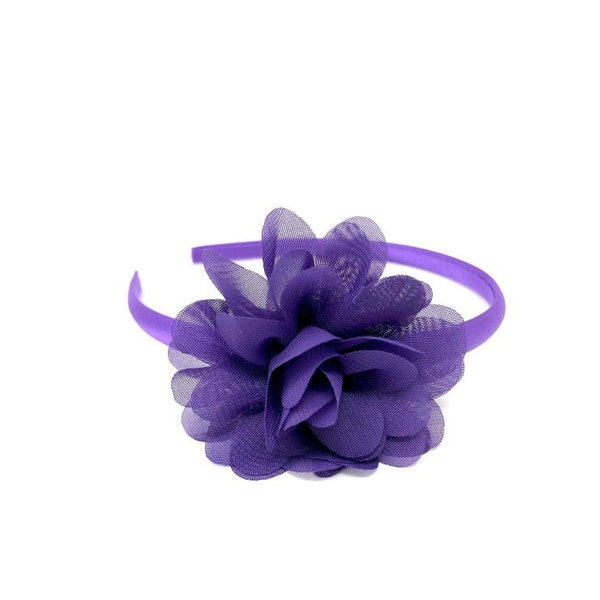 Purple Flower Hairband Headband