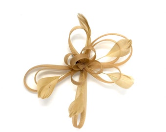 Gold Feather Fascinator