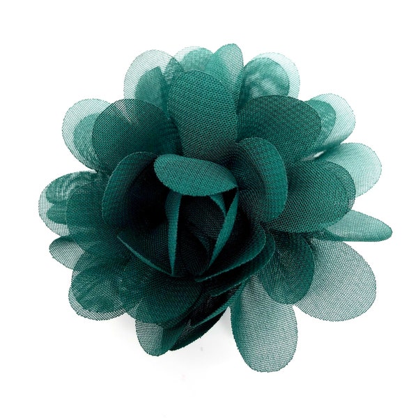 Forest Green Flower Hair Clip