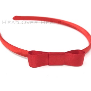 Red Bow Hairband Red Satin Headband