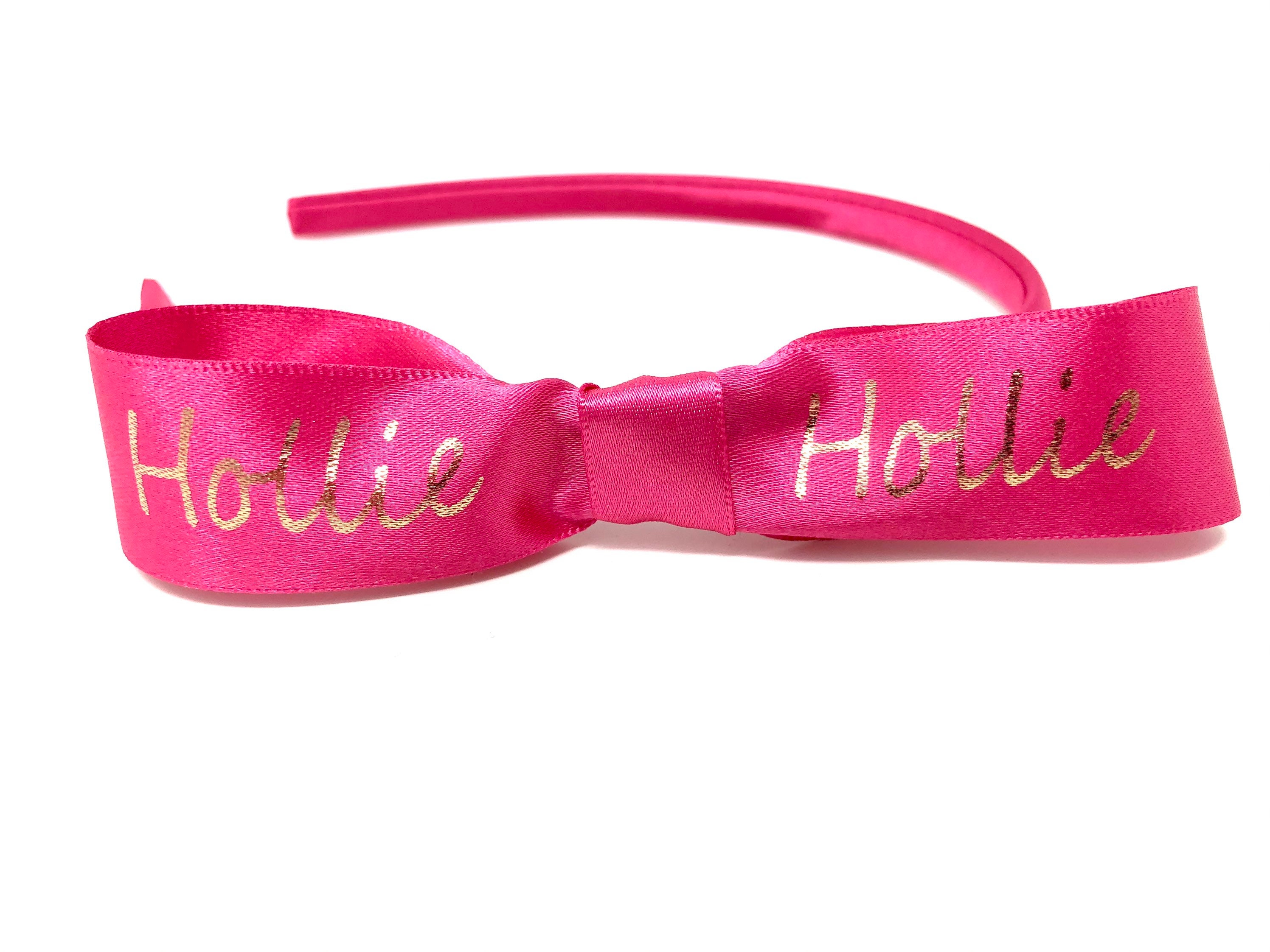 Personalised Headband With Name Pink Girls Hair Accessory Etsy Hong Kong