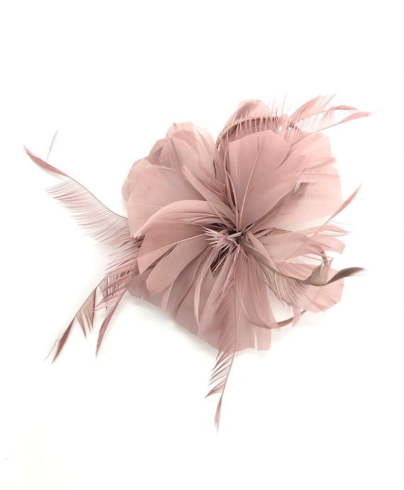 Feather Fascinators Hair Clip Amazon.com : Latious Flapper Feather Hair Comb White Crystal  main image 3